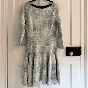 Banana Republic black and white skater dress